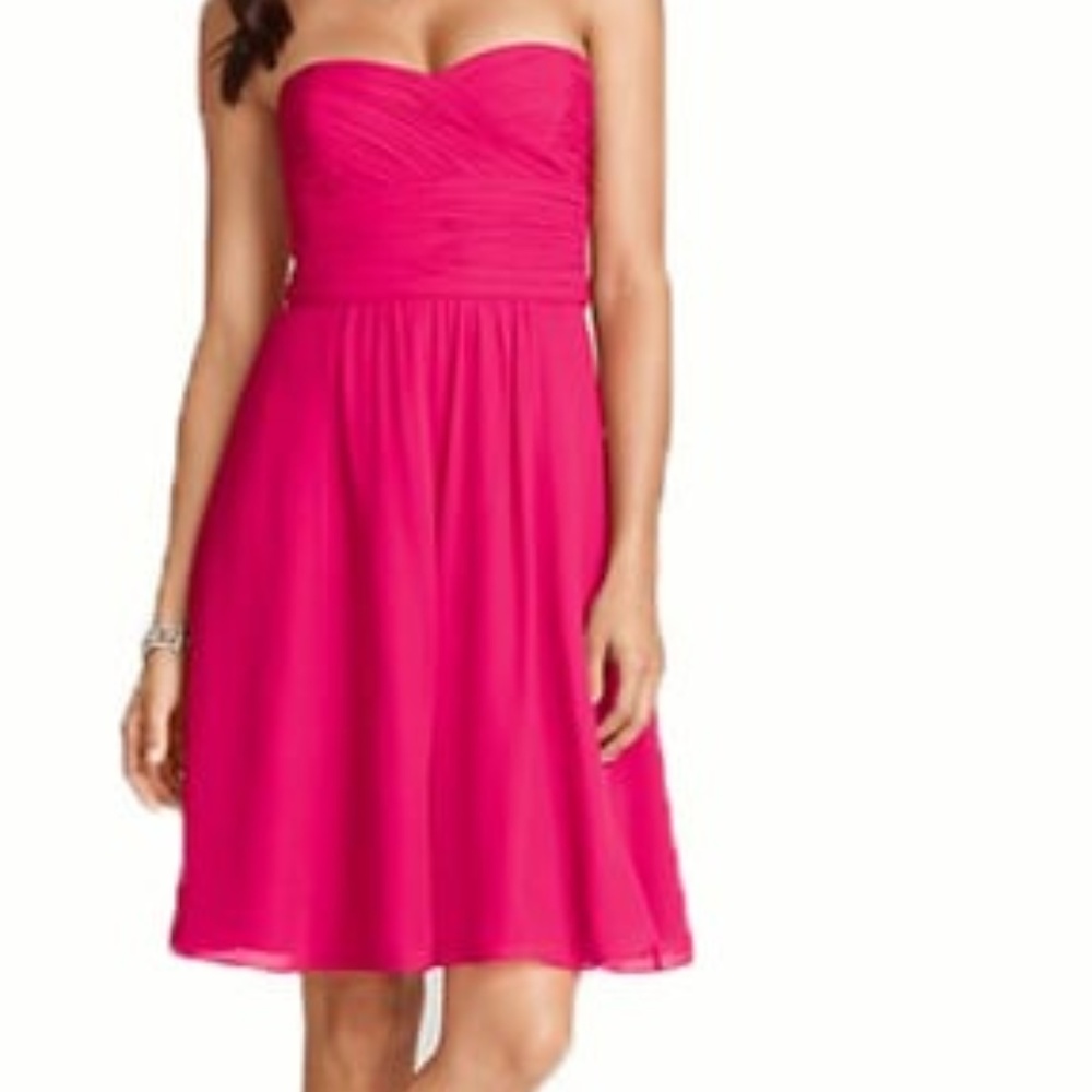 Ann Taylor Petite Silk Georgette Ruched Dress-00P